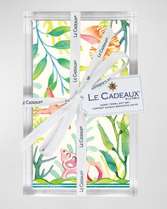 Le Cadeaux La Mer Gift Set - Buffet Napkins and Holder