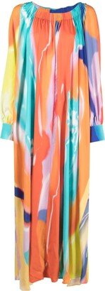 Ruby abstract-print maxi dress