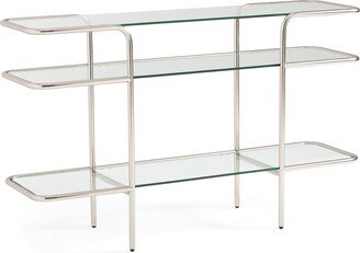 Molna Glass And Tubular Metal Console