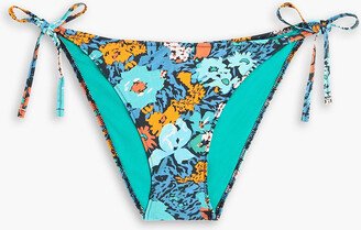 Floral-print low-rise bikini briefs-AA
