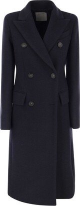 Double-Breasted Long-Sleeved Coat-AG