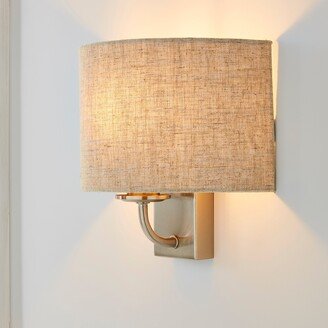 Dunelm Preston Ivory Linen Shaded Wall Light Natural