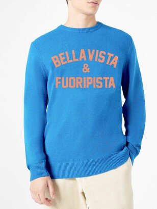 Man Sweater With Bellavista&fuoripista Jacquard Print