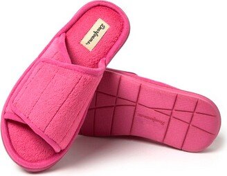 Dearfoam Women' Mickey Terry Slide - PARADISE PINK Size XL