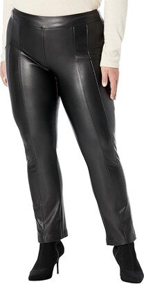 Verona Faux Leather Ankle Pants (Black) Women's Casual Pants