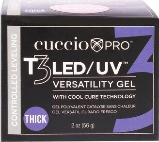 T3 Cool Cure Versatility Gel - Controlled Leveling Opaque Pink by Cuccio Pro for Women - 2 oz Nail Gel