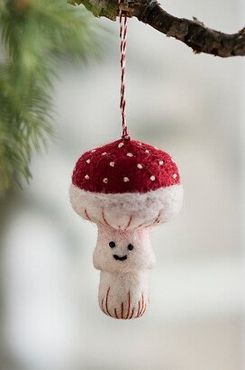 Happy Mushroom Felt Ornament