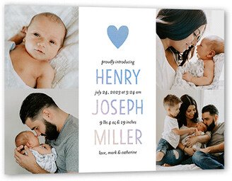 Birth Announcements: Modern Shimmer Birth Announcement, Iridescent Foil, White, 5X7, Matte, Personalized Foil Cardstock, Square