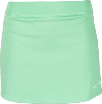 Logo-Print Elasticated-Waistband Miniskirt