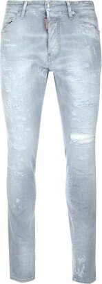 Distressed Effect Slim-Fit Jeans