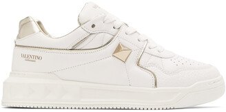 White One Stud Low-Top Sneakers