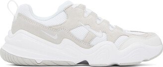 White & Beige Tech Hera Sneakers