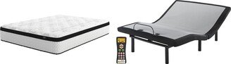 Chime 12 Inch Hybrid Black/White 2-Piece Mattress Package-AC