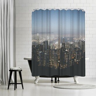 71 x 74 Shower Curtain, Victoria Peak Hong Kong by Luke Gram