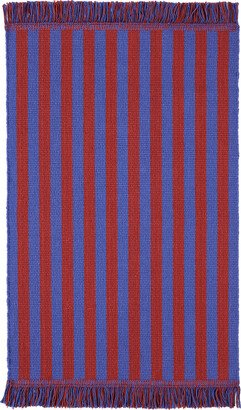 Red & Blue Striped Door Mat