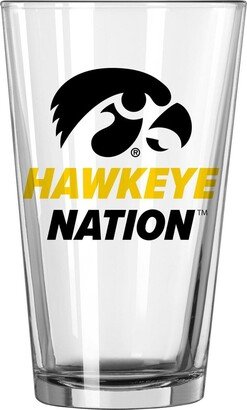 Iowa Hawkeyes 16 Oz Team Slogan Pint Glass