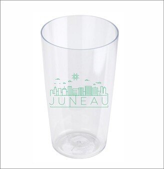 Juneau Skyline, 20Oz Personalized Plastic Craft Pint Glass, Custom Printed, Beer Glasses, Swag, Bags, Bachelor Groomsman, Housewarming