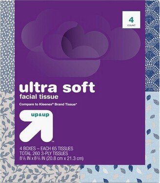 Ultra Soft Facial Tissue - 4pk/65ct - up & up™