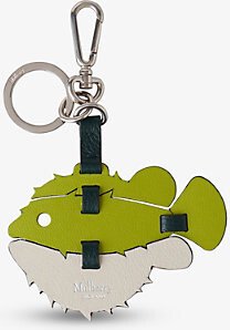 Acid Green-mulb Gr-chalk Puffer Fish Puzzle Leather Keyring