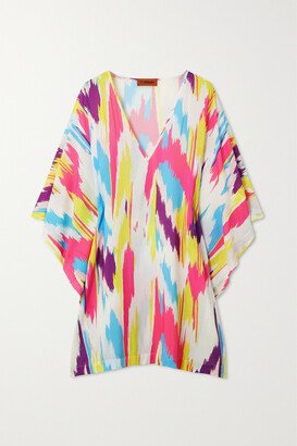 Mare Printed Satin Kaftan - Blue