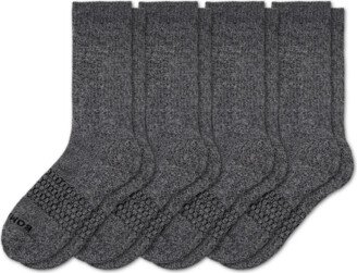 Men's Marl Calf Sock 4-Pack - Marled Charcoal - Large - Cotton