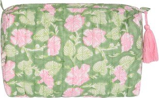 Nologo-Chic Field Green Wash Bag - Green/Pink