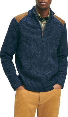 Military Half Zip Lambswool Sweater