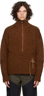 Brown Zip Sweater