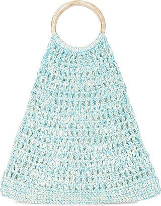 My Beachy Side Two Tones Hand Crochet Bag with Bone Handle