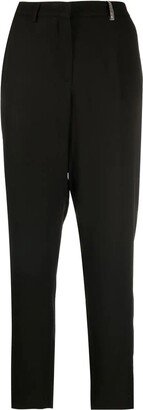 Black High-waist Tapered Trousers