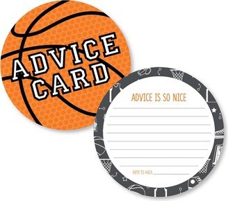 Big Dot Of Happiness Nothin' But Net - Basketball Wish Card Activities Shaped Advice Cards Game 20 Ct