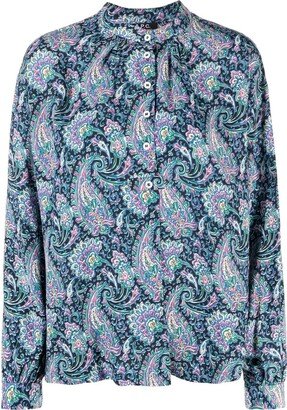 Paisley-Print Blouse-AA