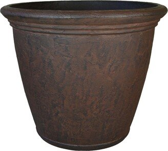 Sunnydaze Decor 15.25 in Anjelica Polyresin Outdoor Planter - Rust