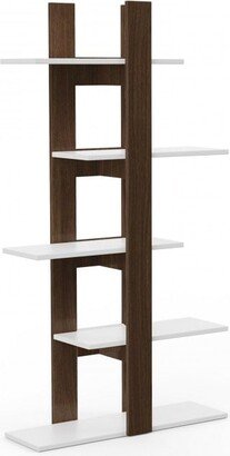 5-Tier Freestanding Bookshelf with Anti-Toppling Device - 31.5 x 11 x 59
