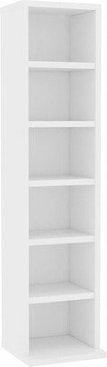 CD Cabinet White 8.3x9x34.6 Engineered Wood