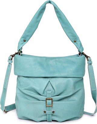 Sweet Lotus Leather Bucket Bag