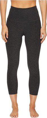 Spacedye High Waisted Capri Legging (Black/Charcoal Spacedye) Women's Casual Pants