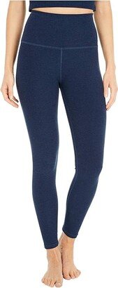 Spacedye High Waisted Midi Leggings (Nocturnal Navy) Women's Casual Pants