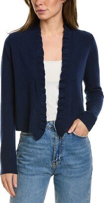 Ruffle Trim Cashmere Cardigan-AA