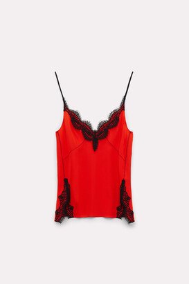 Silk camisole with lace