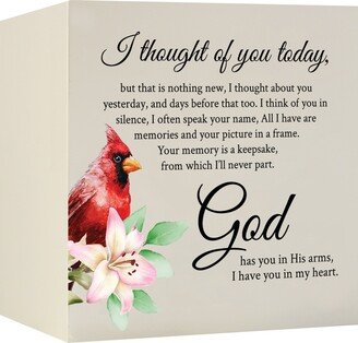 Uv-Printed Cardinal Cremation Shadow Box Urn For Human Ashes | Gifts Memorial Keepsake-AA