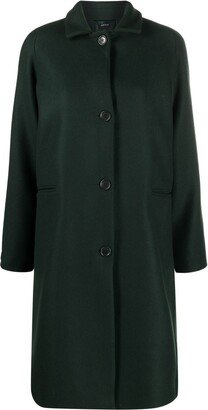 Single-Breasted Button-Fastening Coat-AA