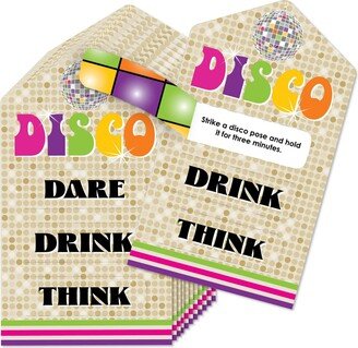 Big Dot Of Happiness 70's Disco 1970s Disco Fever Party Game Cards Dare, Drink, Think Pull Tabs 12 Ct