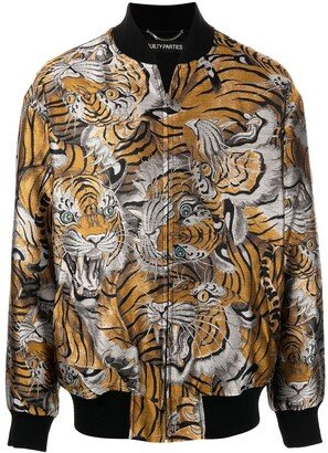 x Tim Lehi tiger-jacquard bomber jacket