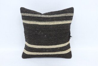 Designer Pillows, Kilim Pillow Cases, Brown Case, Striped Pillow, Summer Gift Design Cushion, 3815