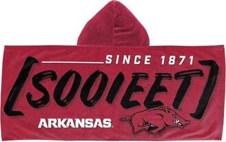 22x51 Arkansas Razorbacks Hooded Youth Beach Towel