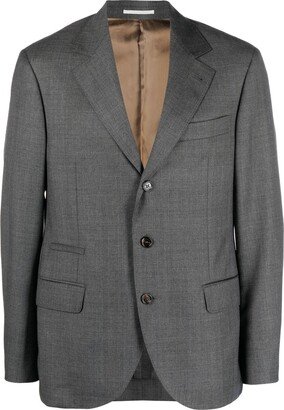 Single-Breasted Wool Blazer-AL