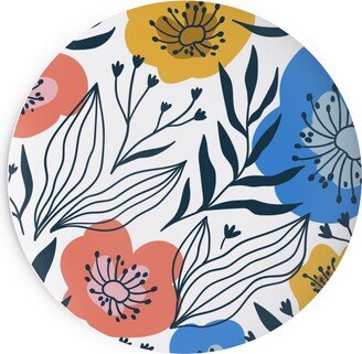 Salad Plates: Colorful Flowers - Multi Salad Plate, Multicolor