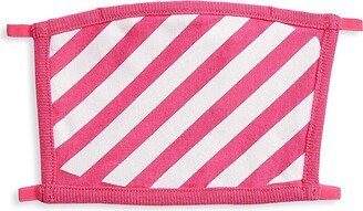 Diagonal Stripe Cotton Face Mask-AA