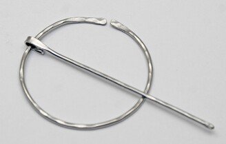 Bent Spoon Jewelry Argentium Sterling Silver Celtic Design Penannular Shawl Pin